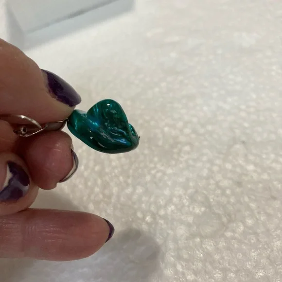 Elegant Silver and Teal Earrings Set ( 2 pairs ) - Picture 8 of 11